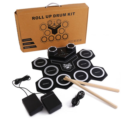 G6008 Desktop Drums With Sound Lithium Portable Drum Set Bluetooth Kids Practice Drum