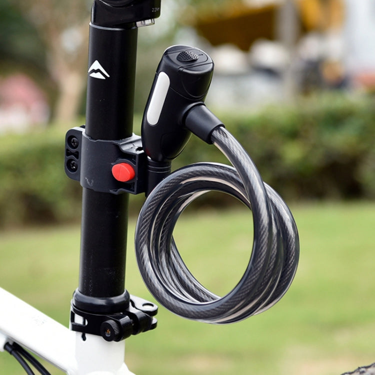 Fixed Portable Anti-theft Thickened Steel Wire Chain Bicycle Lock, Matte Black 1.5m, Matte Black 1.8m