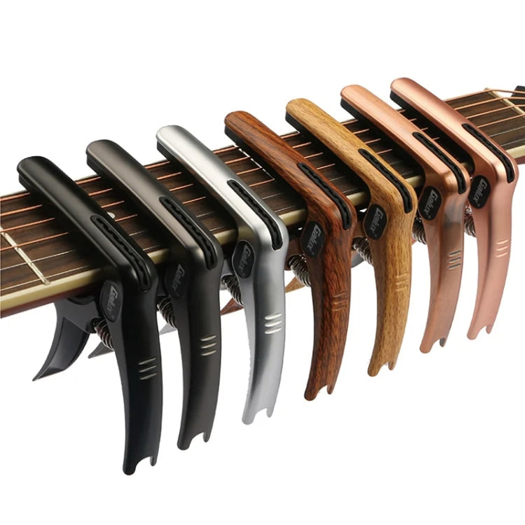 Galux GC501A Acoustic Guitar Pitch Clip Folk Ukulele Metal Clip With Storage Bag, Black, Silver, Fantasy Color, Dark Wood Pattern