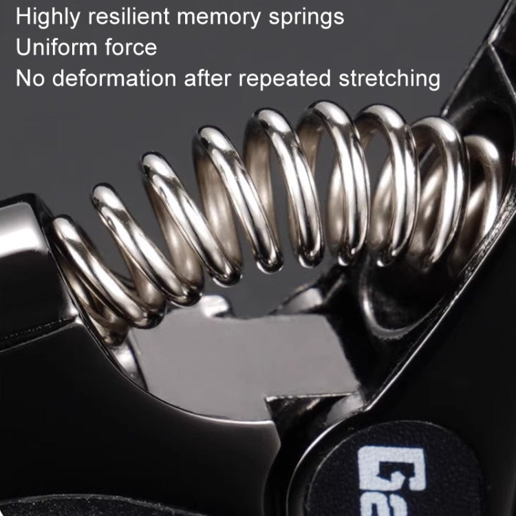 Galux GC501A Acoustic Guitar Pitch Clip Folk Ukulele Metal Clip With Storage Bag, Black, Silver, Fantasy Color, Dark Wood Pattern