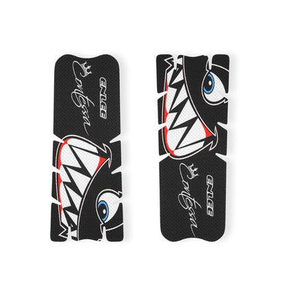 ENLEE EM2201 2pcs /Set Bicycle Crank Protective Covers Universal Decoration For Mountain And Road Bikes, Shark, Transparent, Flash, Explosion