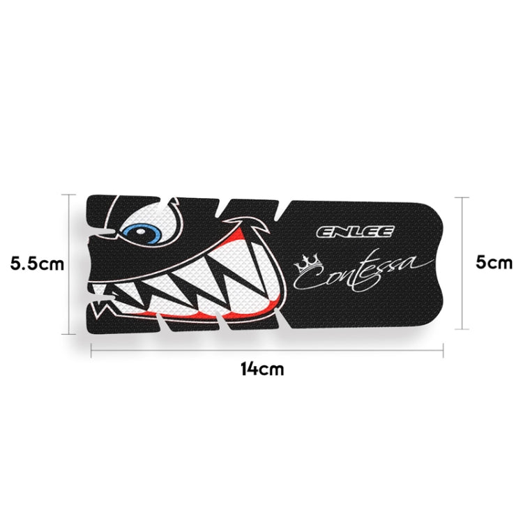 ENLEE EM2201 2pcs /Set Bicycle Crank Protective Covers Universal Decoration For Mountain And Road Bikes, Shark, Transparent, Flash, Explosion
