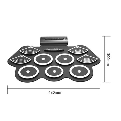 W562 Thickened 7 Drum Set Silicone Hand Rolled Drums Jazz Drums Percussion Instruments Electronic Drums, W562