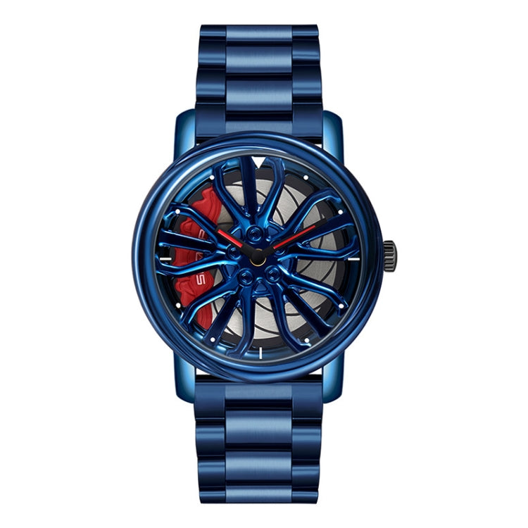 SANDA P1057 Men Skeleton Quartz Steel Strap Personalized Watch