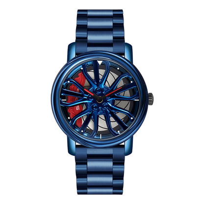 SANDA P1057 Men Skeleton Quartz Steel Strap Personalized Watch