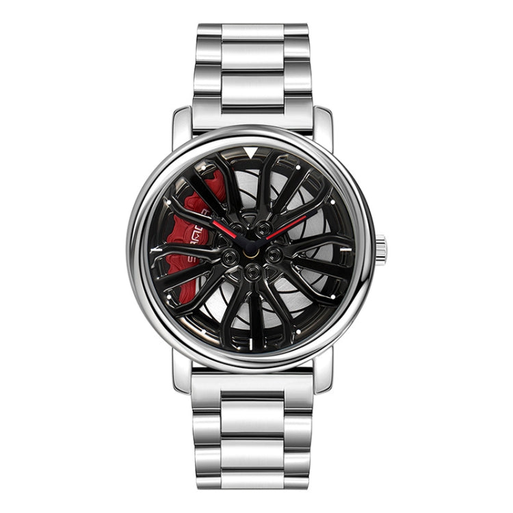 SANDA P1057 Men Skeleton Quartz Steel Strap Personalized Watch