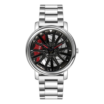 SANDA P1057 Men Skeleton Quartz Steel Strap Personalized Watch