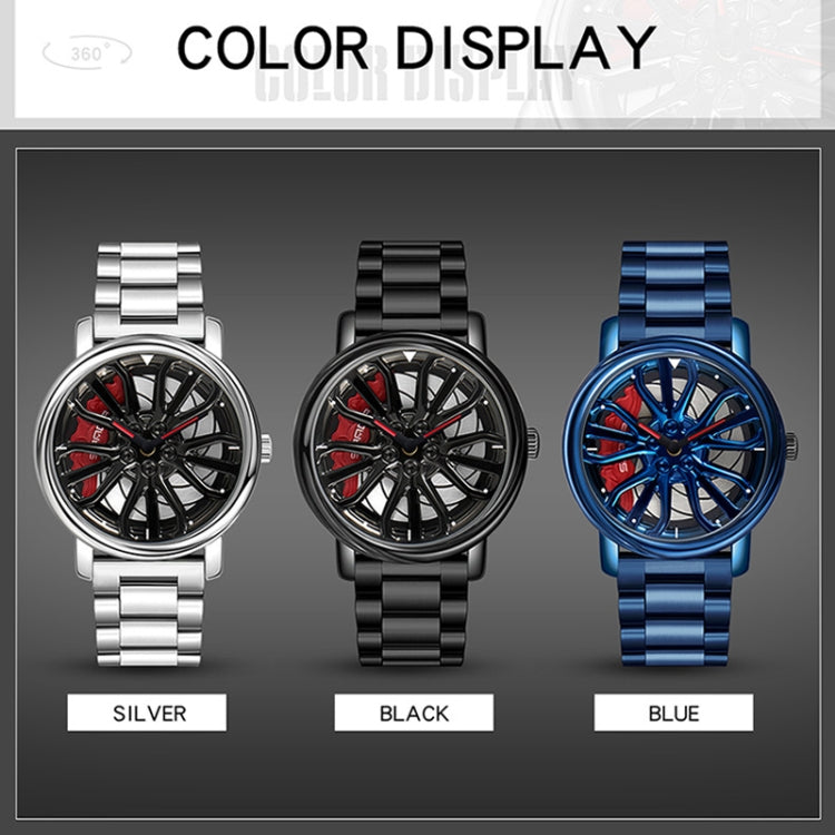 SANDA P1057 Men Skeleton Quartz Steel Strap Personalized Watch