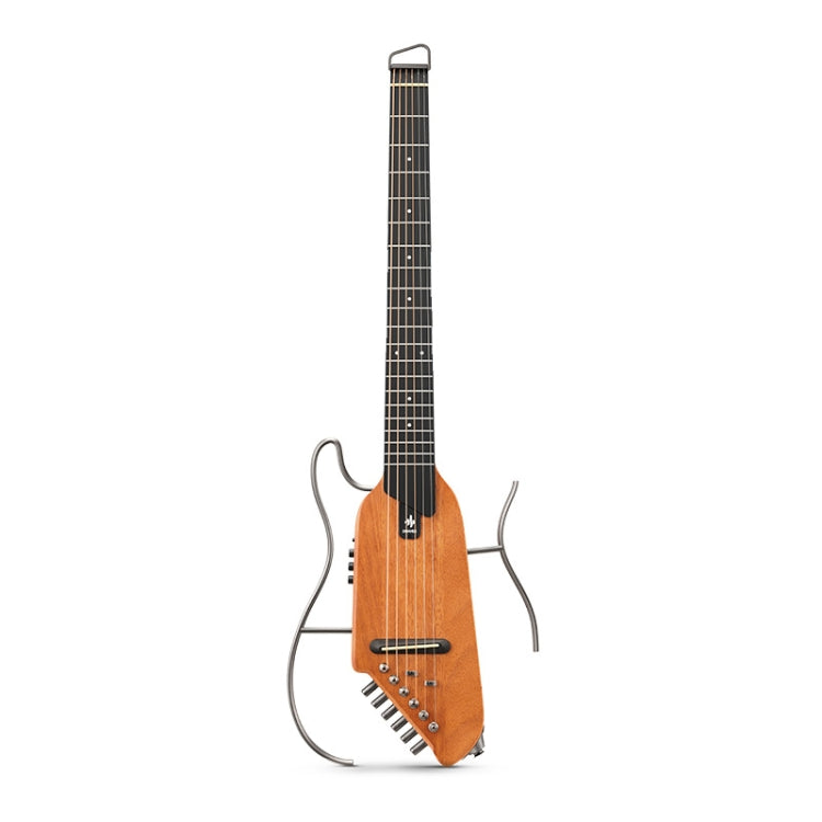 DONNER Smart Headless Silent Guitar Travel Portable Detachable Acoustic Guitar, Maple, Maple Model Black, Mahogany, Mahogany Sunrise Color