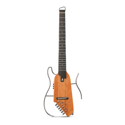 DONNER Smart Headless Silent Guitar Travel Portable Detachable Acoustic Guitar, Maple, Maple Model Black, Mahogany, Mahogany Sunrise Color