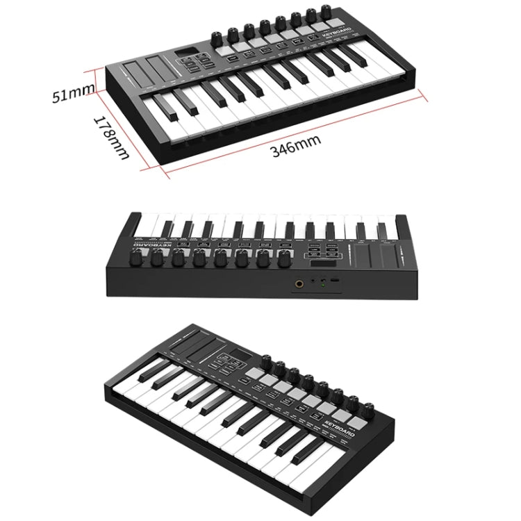 MD02 25 Key USB Keyboard And Drum Pad MIDI Controller Keyboard Piano, MD02