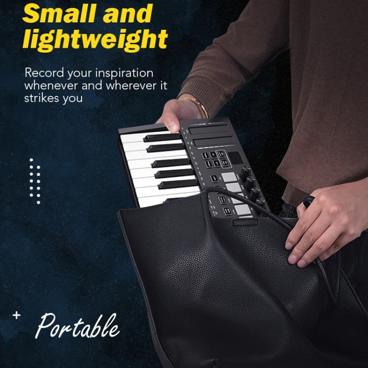 MD02 25 Key USB Keyboard And Drum Pad MIDI Controller Keyboard Piano, MD02