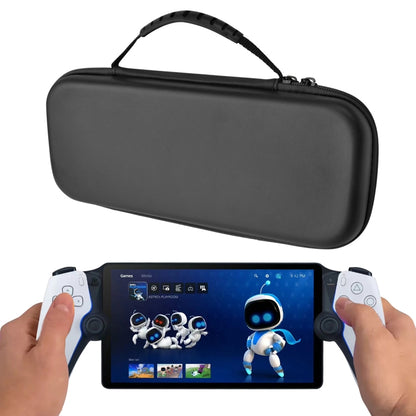 For PIayStation Portal Game Console EVA Leather Grain Handbag Clutch Protective Bag, Leather Grain