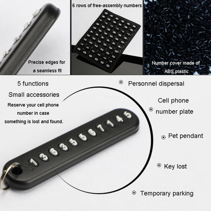 Car Key Anti Lost Woven Lanyard Pendant Keychain Cell Phone Number Plate