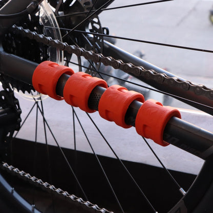 ENLEE 4pcs /Set Mountain Bike Rear And Front Fork Bumper Rubber Protection Ring Cycling Chain Ring Gear