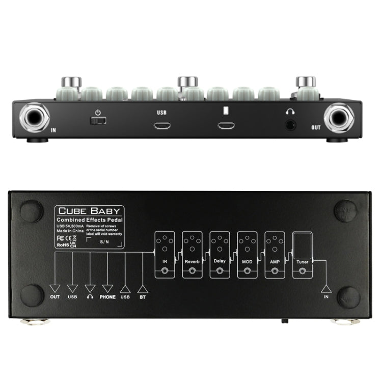 M-VAVE Cube Baby Guitar Effect Device Guitar Accessories, Cube Baby