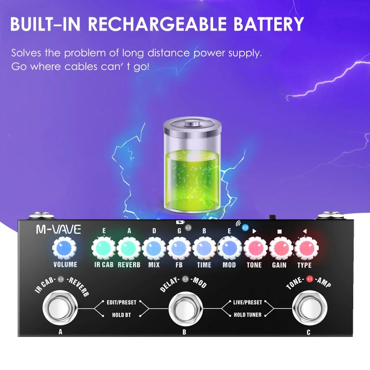 M-VAVE Cube Baby Guitar Effect Device Guitar Accessories, Cube Baby
