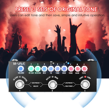 M-VAVE Cube Baby Guitar Effect Device Guitar Accessories, Cube Baby