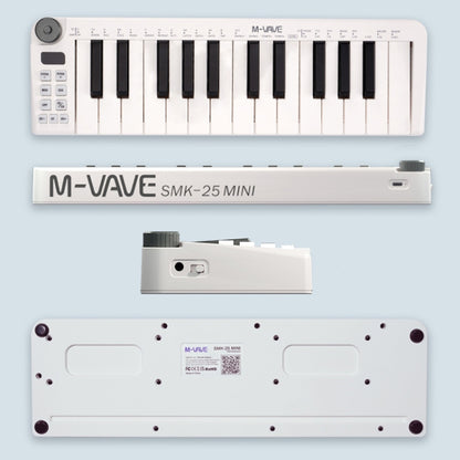 M-VAVE SKM-25MINI Digital Electronic Piano 25 Key Musical Instrument MIDI Keyboard Controller, SKM-25MINI