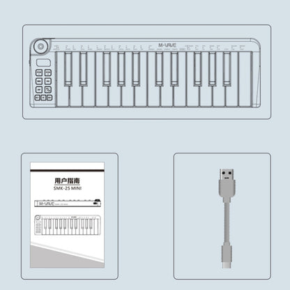 M-VAVE SKM-25MINI Digital Electronic Piano 25 Key Musical Instrument MIDI Keyboard Controller, SKM-25MINI
