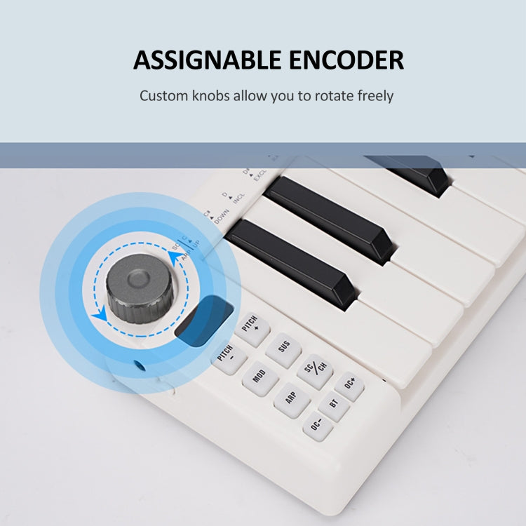 M-VAVE SKM-25MINI Digital Electronic Piano 25 Key Musical Instrument MIDI Keyboard Controller, SKM-25MINI