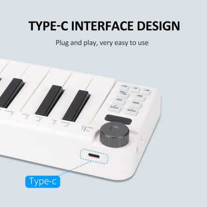 M-VAVE SKM-25MINI Digital Electronic Piano 25 Key Musical Instrument MIDI Keyboard Controller, SKM-25MINI