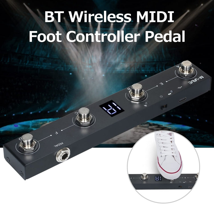 M-VAVE MIDI Bluetooth Controller MIDI Pedal Page Turner Multifunctional Musical Instrument Accessories, Chocolate MIDI