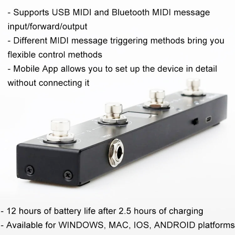 M-VAVE MIDI Bluetooth Controller MIDI Pedal Page Turner Multifunctional Musical Instrument Accessories, Chocolate MIDI