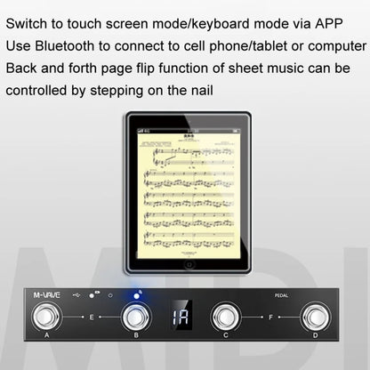 M-VAVE MIDI Bluetooth Controller MIDI Pedal Page Turner Multifunctional Musical Instrument Accessories, Chocolate MIDI
