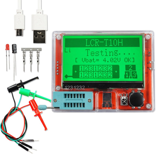 LCR-T10H Transistor Tester TFT Display For Diode Triode Capacitor Resistor Test, LCR-T10H Built Lithium Battery, LCR-T10H  Dry Battery