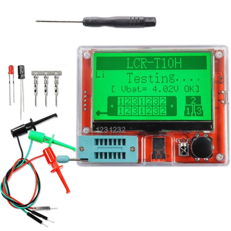 LCR-T10H Transistor Tester TFT Display For Diode Triode Capacitor Resistor Test, LCR-T10H Built Lithium Battery, LCR-T10H  Dry Battery