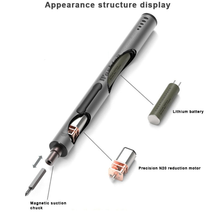 BAKU Worktop 280rpm/Min 0.35N.M Electric Screwdriver Set With 20 Bits, Worktop