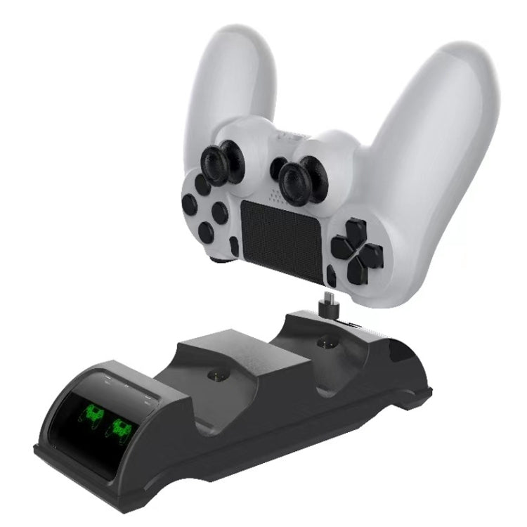 For PS4 Slim / Pro Gamepad Docking Charger Controller Dual Charger With Display Lights, For PS4 (Black), For PS4 (White)