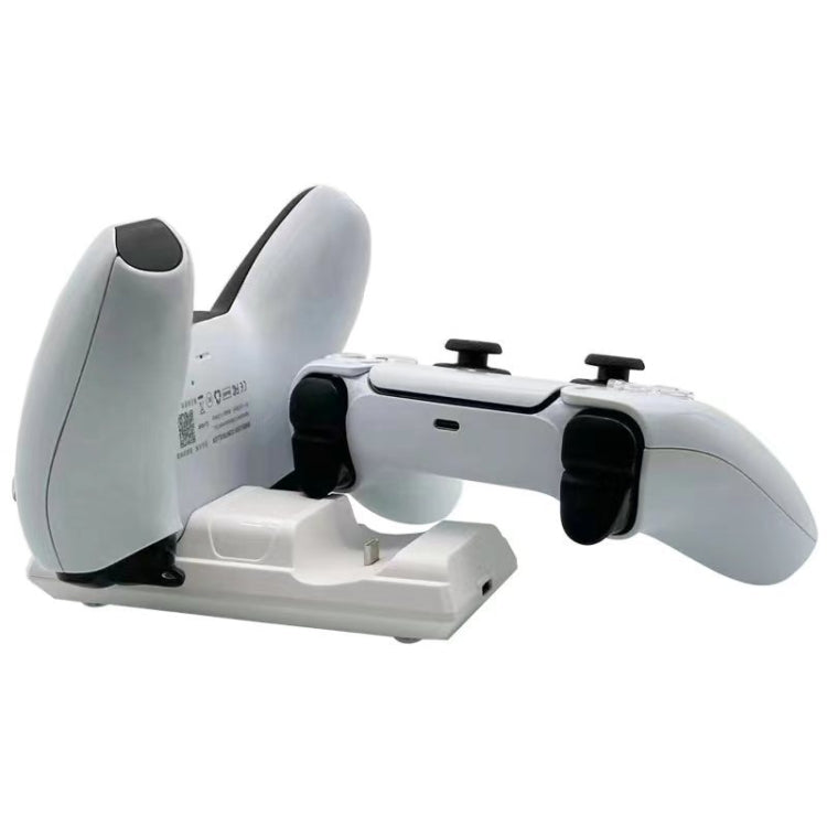 For PS5 Controller Dock Charger Gamepad Dual Port Quick Charger, For PS5 (White), For PS5 (Black)