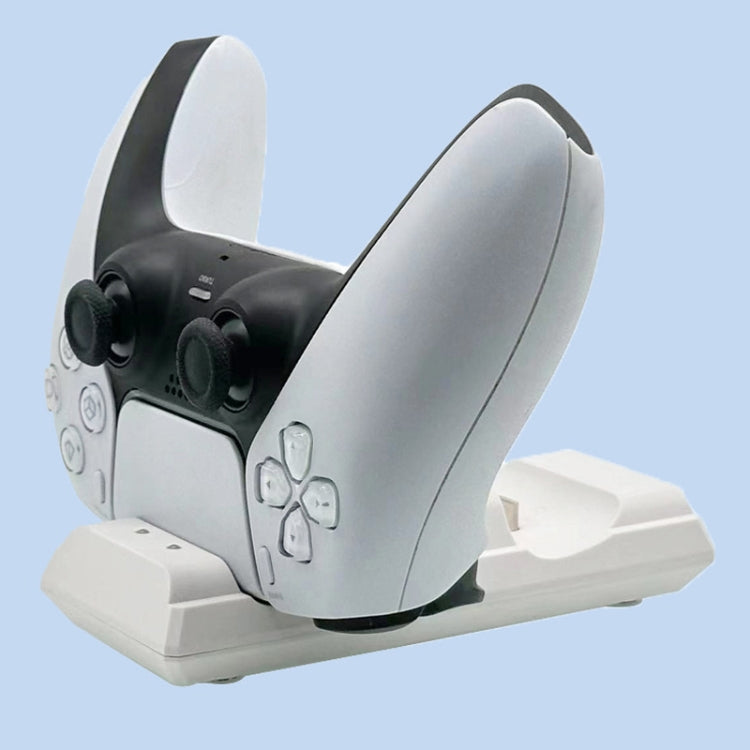 For PS5 Controller Dock Charger Gamepad Dual Port Quick Charger, For PS5 (White), For PS5 (Black)
