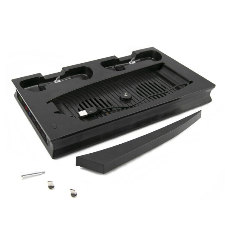 For PS5 Digital / Optical Drive Console Cooling Fan Controller Charging Base With Light Dock Stand, White, Black