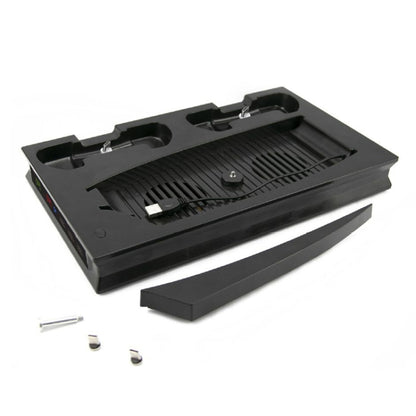For PS5 Digital / Optical Drive Console Cooling Fan Controller Charging Base With Light Dock Stand, White, Black