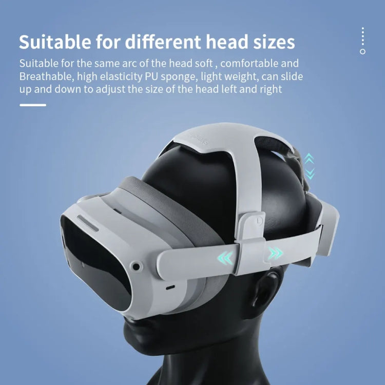 For PICO 4 Hibloks Pressure-free Headband High Elastic PU Headstrap VR Accessories