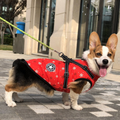 Christmas Dog Clothes Warm Pet Waterproof Reflective Tape Cotton Coat, S, M, L, XL, XXL