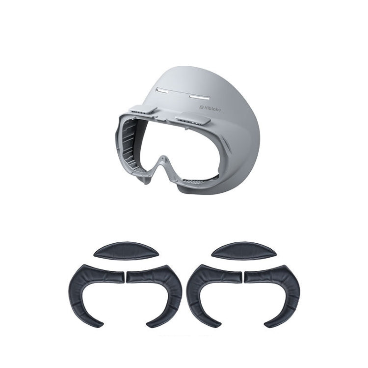 For PICO 4 Hibloks VR Glasses Face Cushion Widened Breathable Protector Pad, 1pc PU Cotton, 2pcs PU Cotton, 1pc Ice Silk, 2pcs Ice Silk