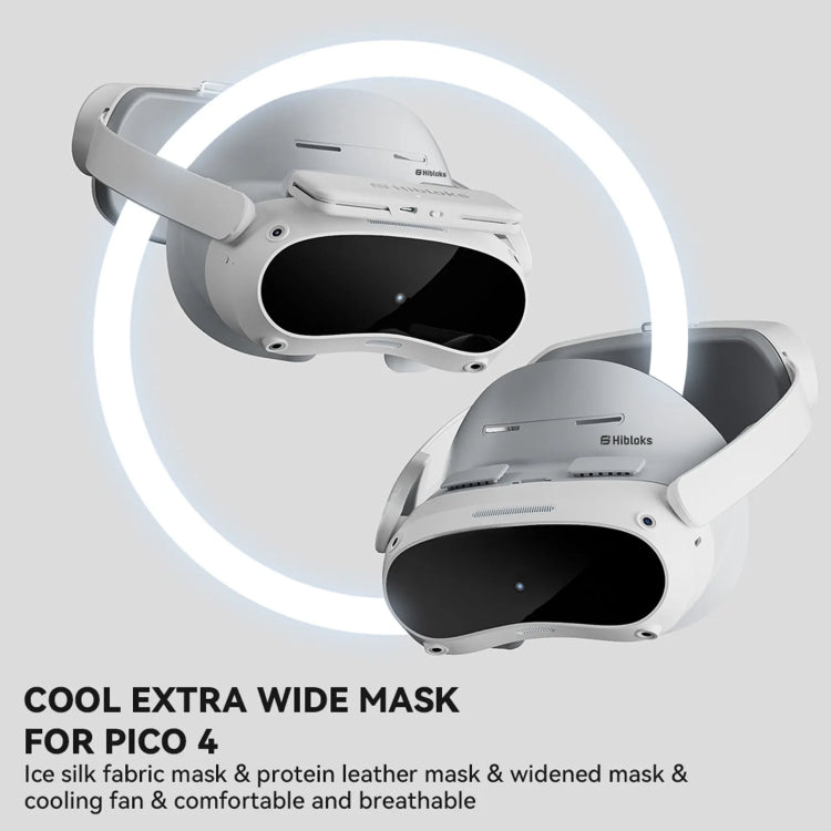 For PICO 4 Hibloks VR Glasses Face Cushion Widened Breathable Protector Pad, 1pc PU Cotton, 2pcs PU Cotton, 1pc Ice Silk, 2pcs Ice Silk