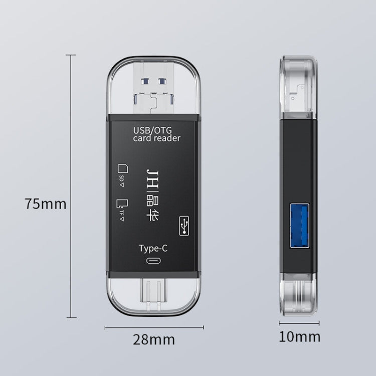 JINGHUA USB2.0 Multi-Function Card Reader SD/TF Dual Card Slot Cell Phone Computer Card Reader