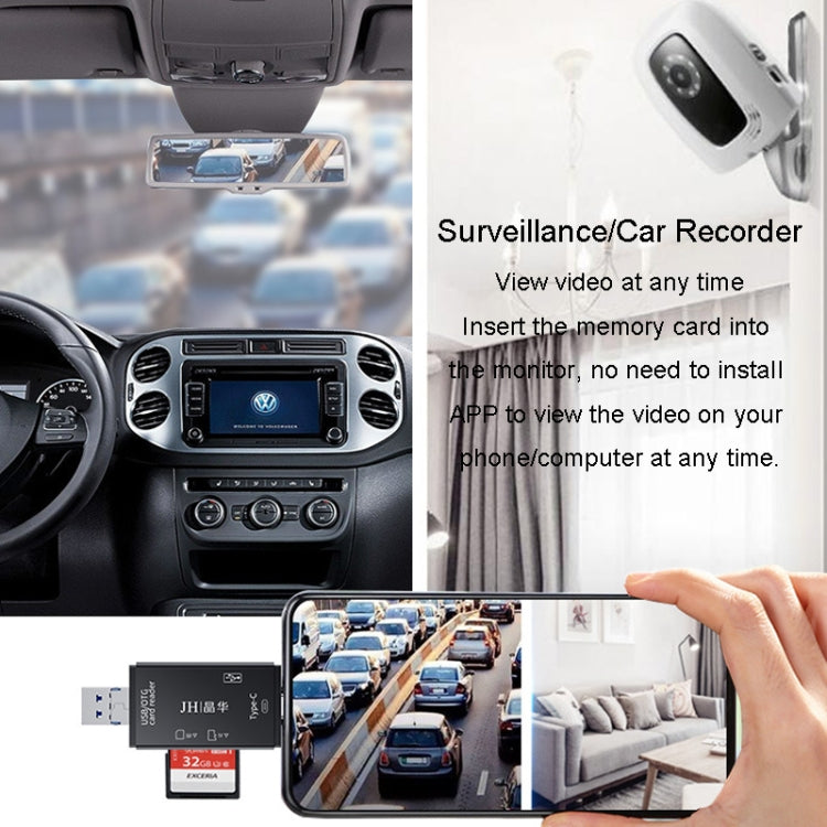 JINGHUA USB2.0 Multi-Function Card Reader SD/TF Dual Card Slot Cell Phone Computer Card Reader