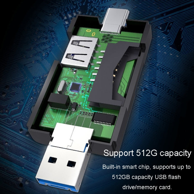 JINGHUA USB2.0 Multi-Function Card Reader SD/TF Dual Card Slot Cell Phone Computer Card Reader