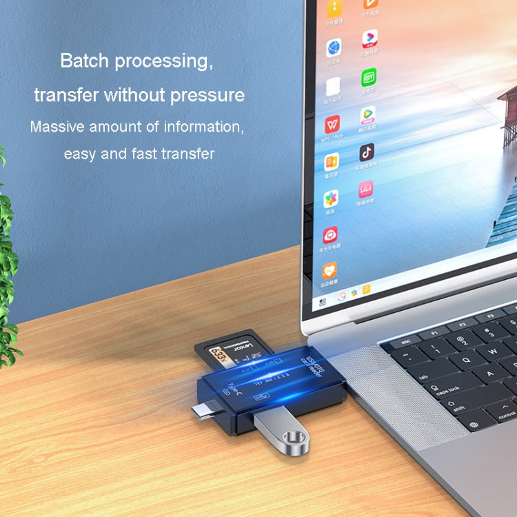 JINGHUA USB2.0 Multi-Function Card Reader SD/TF Dual Card Slot Cell Phone Computer Card Reader