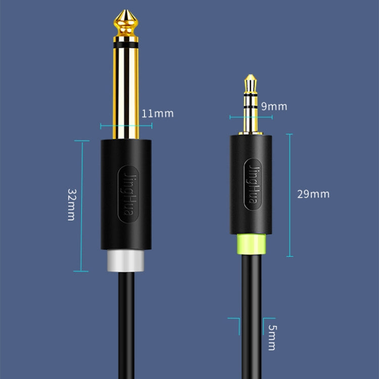 JINGHUA 3.5mm To Dual 6.5mm Audio Cable 1 In 2 Dual Channel Mixer Amplifier Audio Cable, 0.5m, 1.5m, 3m, 5m, 10m