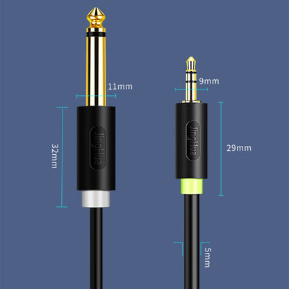 JINGHUA 3.5mm To Dual 6.5mm Audio Cable 1 In 2 Dual Channel Mixer Amplifier Audio Cable, 0.5m, 1.5m, 3m, 5m, 10m
