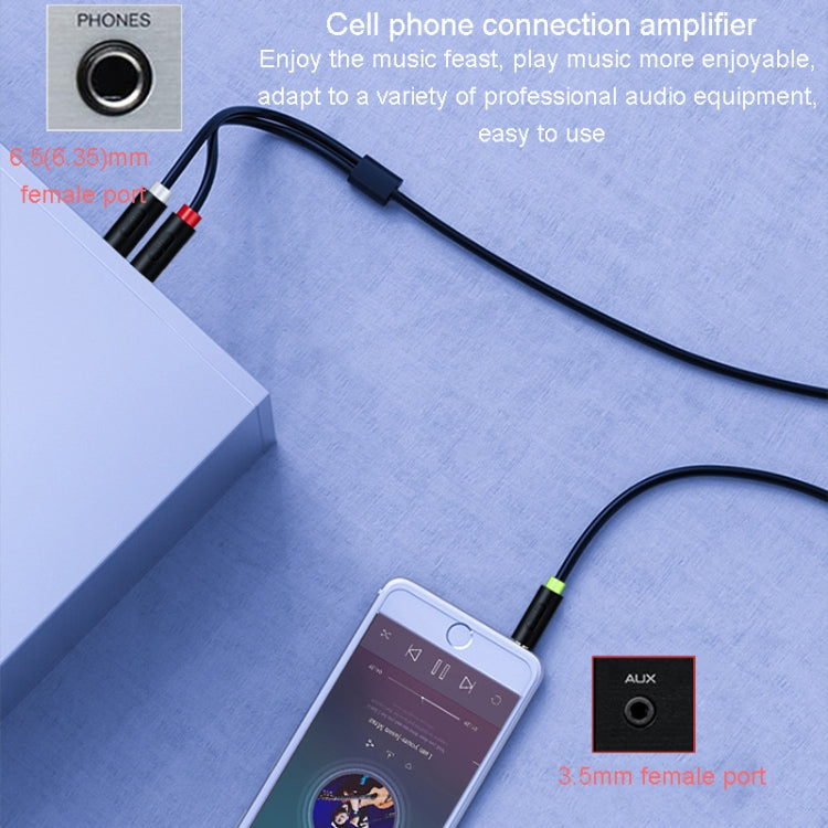 JINGHUA 3.5mm To Dual 6.5mm Audio Cable 1 In 2 Dual Channel Mixer Amplifier Audio Cable, 0.5m, 1.5m, 3m, 5m, 10m