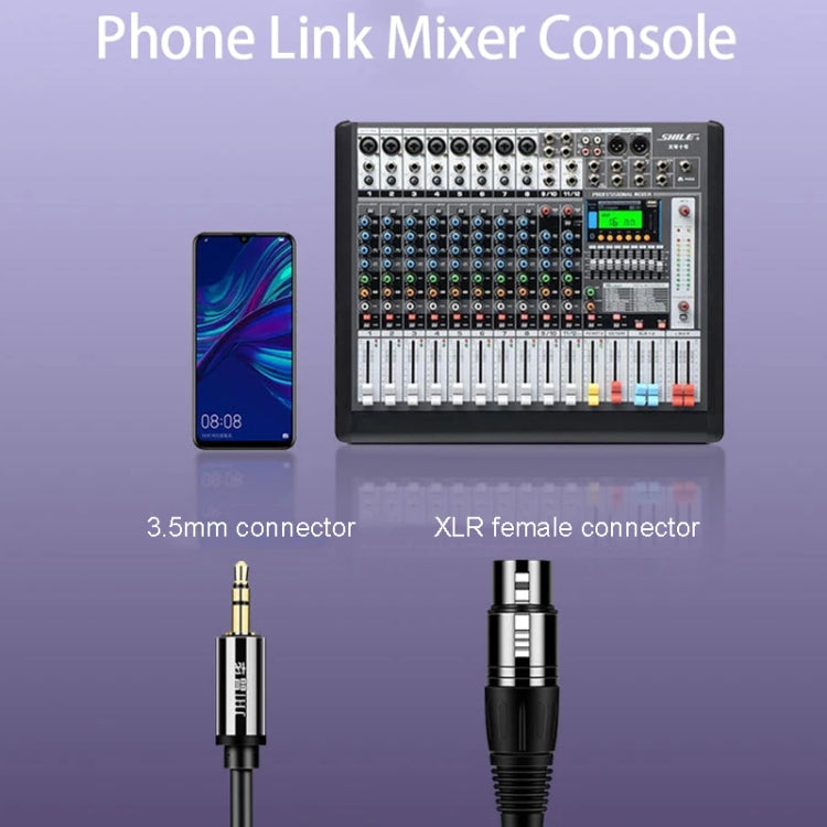 JINGHUA 3.5mm Male To XLR Female Microphone Cable Computer Mixer Audio Cable, 1.5m, 3m, 5m, 10m