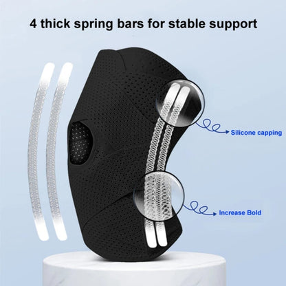 4th Generation Breathable Knee Guard Adjustable Thin Sports Running Cycling Mountaineering Meniscus Knee Joint Patella Strap, M, L, XL, XXL